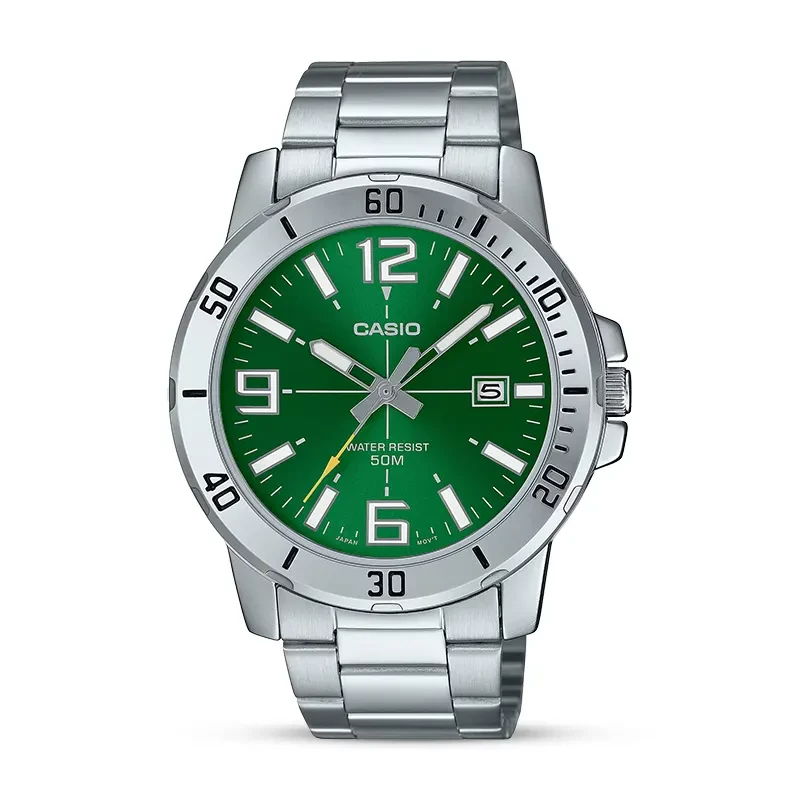 Casio Enticer MTP-VD01D-3BVDF Green Dial Men's Watch